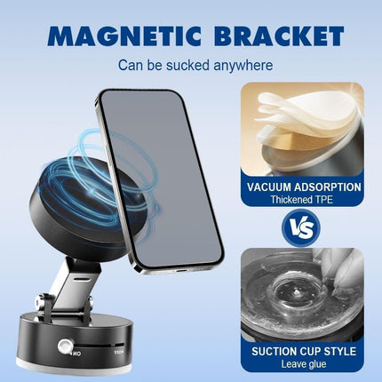 Compact, hands-free convenience with the Vacuum Suction Magnetic All-Purpose Phone Holder